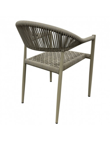 Sillón CANNES, apilable, aluminio, asiento y...