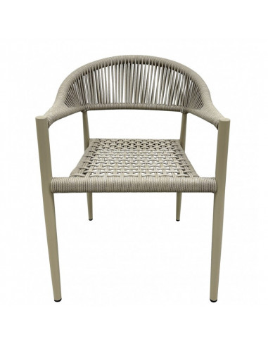 Sillón CANNES, apilable, aluminio, asiento y...