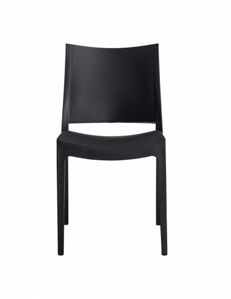Silla CAPRI, apilable, tratamiento anti UV, polipropileno antracita