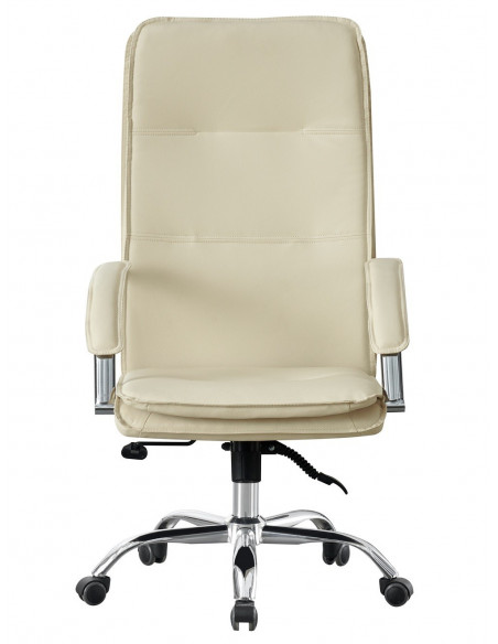 Sillón de oficina NEROTH, alto, mecanismo multifunción, similpiel crema