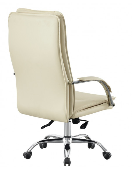 Sillón de oficina NEROTH, alto, mecanismo multifunción, similpiel crema