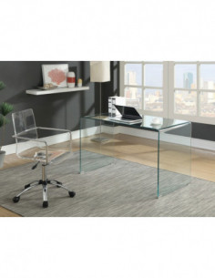 Mesa FRIBURGO, cristal templado transparente, 120 x 60 cms