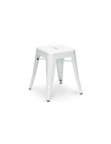Taburete TOL EK LIMITED 46, bajo, acero, blanco