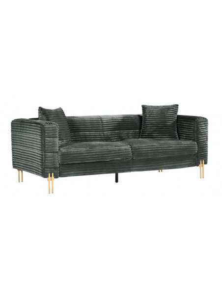 Sofá LARIOS, 3 plazas, tejido corduroy gris