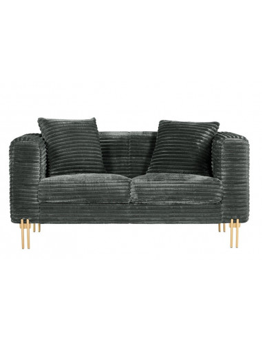 Sofá LARIOS, 2 plazas, tejido corduroy gris