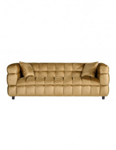 Sofá LORING, 3 plazas, tejido velvet camel 34 2