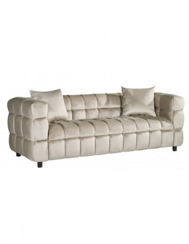 Sofá LORING, 3 plazas, tejido velvet gris claro 25