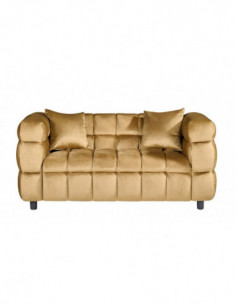 Sofá LORING, 2 plazas, tejido velvet camel 34