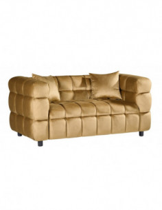 Sofá LORING, 2 plazas, tejido velvet camel 34 2