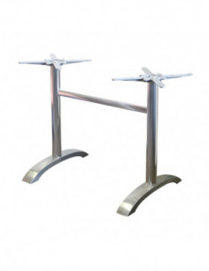 Base de mesa MILAN 108RT, alta, rectangular, aluminio* 2