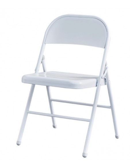 Silla TOSCANA, plegable, metal, blanca