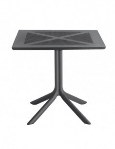 Mesa JÁVEA 97, polipropileno negro, 80 x 80 cms