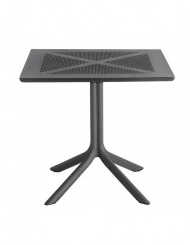 Mesa JÁVEA 97, polipropileno negro, 80 x 80 cms