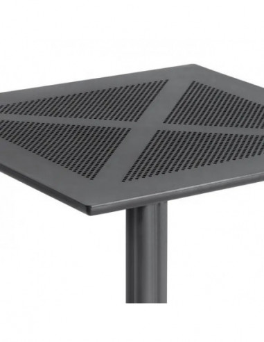 Mesa JÁVEA 97, polipropileno negro, 80 x 80 cms