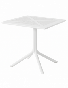 Mesa JÁVEA 97, polipropileno blanco, 80 x 80 cms