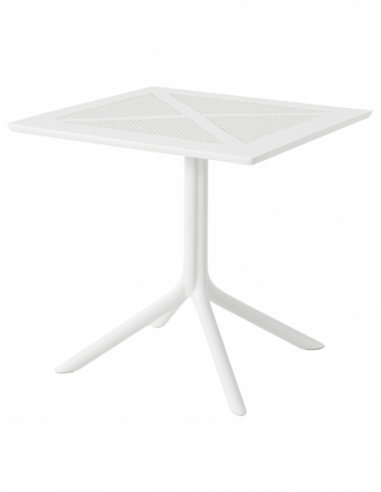 Mesa JÁVEA 97, polipropileno blanco, 80 x 80 cms