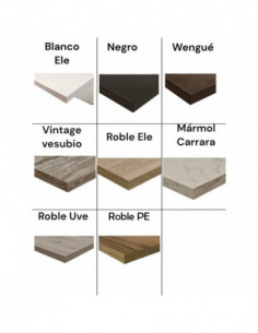 Tablero de melamina 30 mm, ROBLE PE, 60 x 60 cms 2