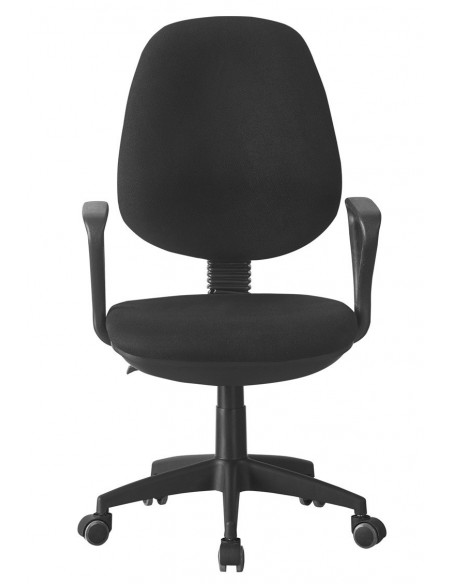 Silla de oficina NEVOY, brazos, regulación de altura, contacto permanente, tejido negro