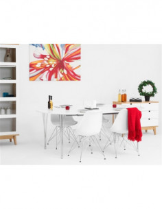 Silla BELLA (SU), cromada, carcasa y cojín blanco 2