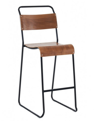 Taburete LIVERPOOL, apilable, negro,...