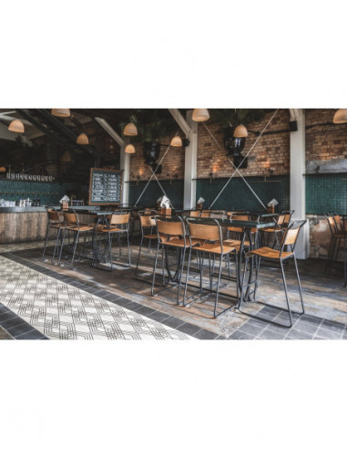 Taburete LIVERPOOL, apilable, negro,...