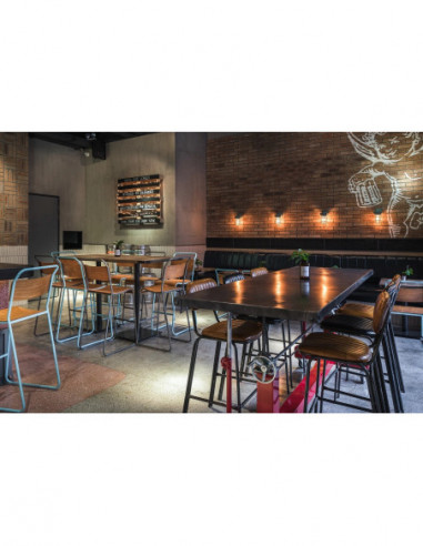 Taburete LIVERPOOL, apilable, negro,...