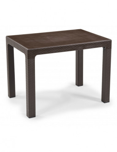 Mesa MIJAS, polipropileno marrón chocolate, 100...