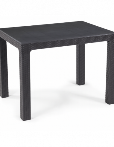 Mesa MIJAS, polipropileno antracita, 100 x 70 cms