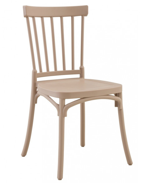 Silla MILOS 43, apilable, tratamiento anti UV, polipropileno tórtora