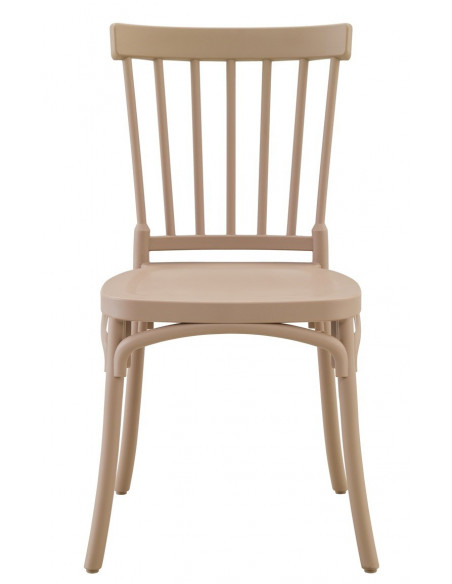 Silla MILOS 43, apilable, tratamiento anti UV, polipropileno tórtora