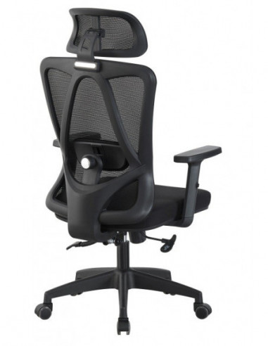 Sillón de oficina CIRAL, alto, negro, malla y...