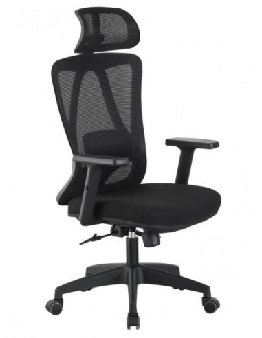Sillón de oficina CIRAL, alto, negro, malla y...