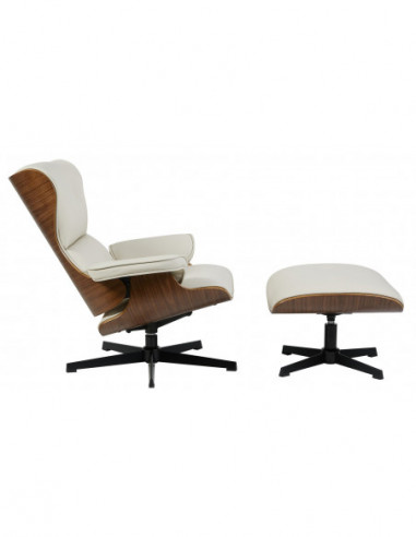 Butaca con ottoman AMERICA, madera, metal,...