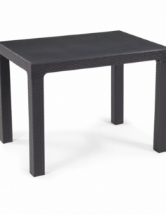 Mesa MIJAS, polipropileno antracita, 100 x 70 cms