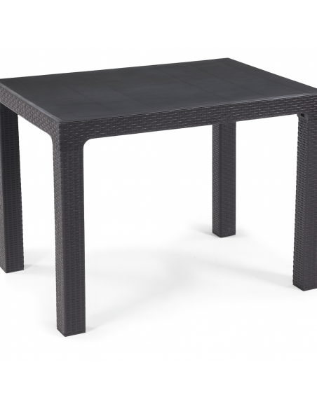 Mesa MIJAS, polipropileno antracita, 100 x 70 cms