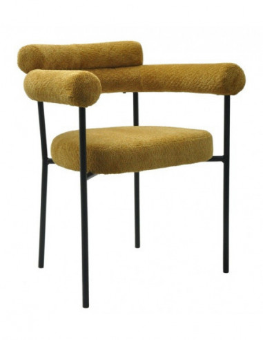 Sillón CERVANTES, metal, tapizado tejido bouclé...