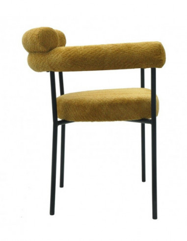 Sillón CERVANTES, metal, tapizado tejido bouclé...