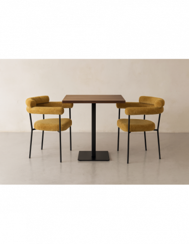 Sillón CERVANTES, metal, tapizado tejido bouclé...