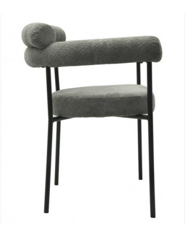 Sillón CERVANTES, metal, tapizado tejido bouclé...