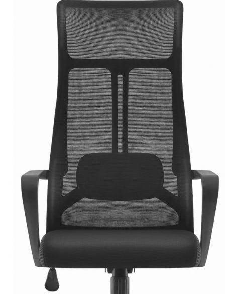 Sillón de oficina AMIENS, alto, negro, malla y asiento negro