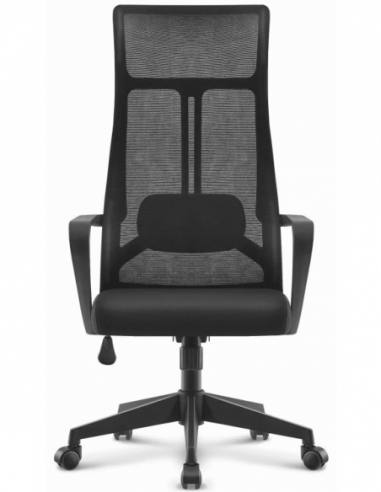 Sillón de oficina AMIENS, alto, negro, malla y...