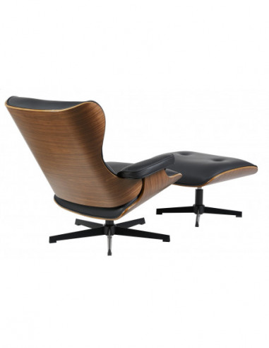 Butaca con ottoman AMERICA, madera, metal,...