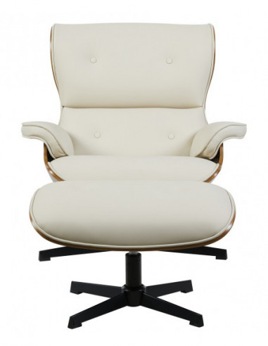 Butaca con ottoman AMERICA, madera, metal,...