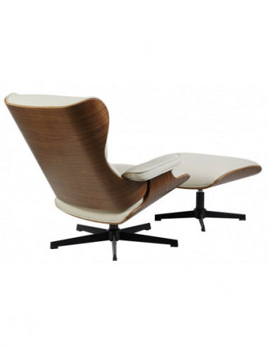 Butaca con ottoman AMERICA, madera, metal,...