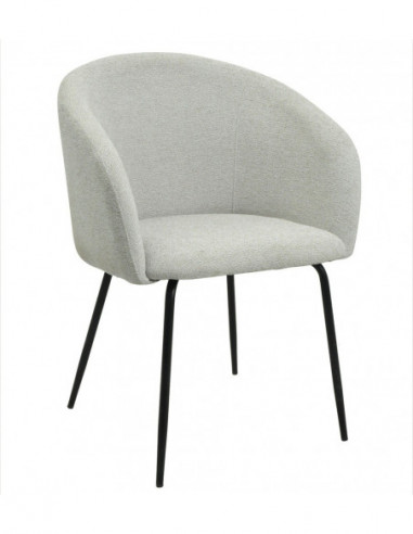 Sillón LAUREN, metal, tapizado tejido linen...