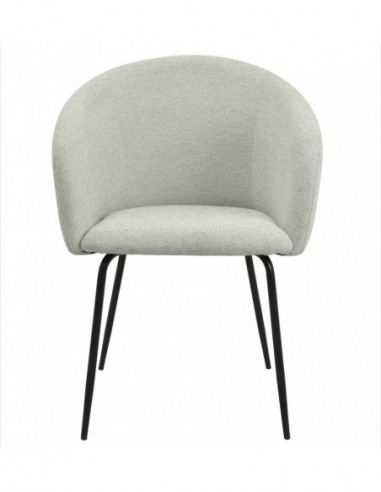 Sillón LAUREN, metal, tapizado tejido linen...