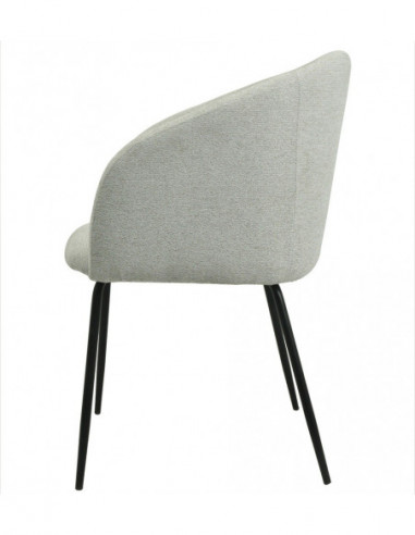 Sillón LAUREN, metal, tapizado tejido linen...