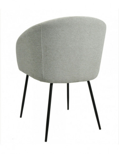 Sillón LAUREN, metal, tapizado tejido linen...