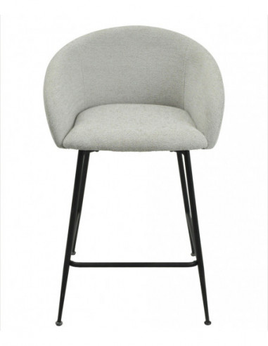 Taburete LAUREN, metal, tapizado tejido linen...