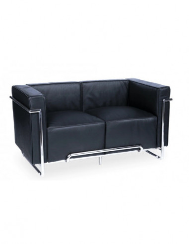 Sofá VENETTO, 2 plazas, acero inoxidable,...